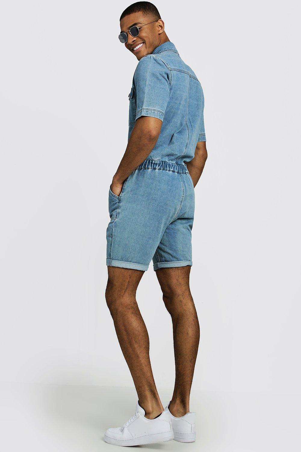 Romper denim shorts on sale